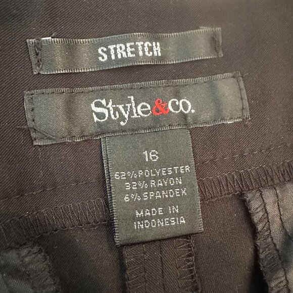 STYLE AND COMPANY WOMENS MARAIS SIZE 16 DRESS PANTS NEW STRAIGHT LEG - Picture 7 of 10